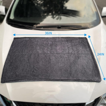2 Pack Microfiber Towels for Cars, 24"X36" Extra Large Super Absorbent Car Drying Towel Detailing, No Streaks, Scratches and Water Spots